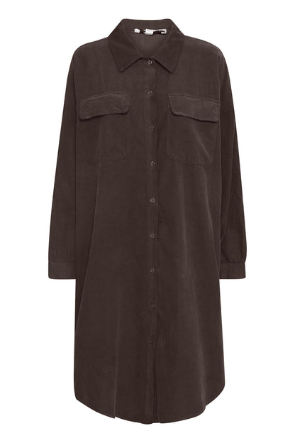 Sbtonya Shirt Dress Chocolate Brown