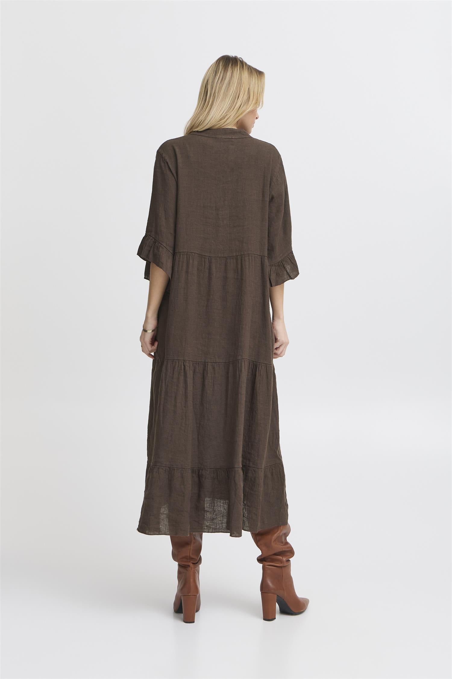 SBFONTANELLE LONG DRESS Chocolate Brown