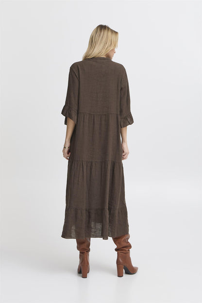 SBFONTANELLE LONG DRESS Chocolate Brown