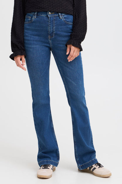 PZBECCA UHW Bootcut Leg Medium Blue Denim