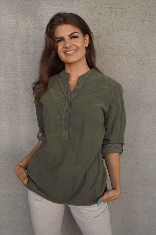 Skjortebluse Cord Khaki