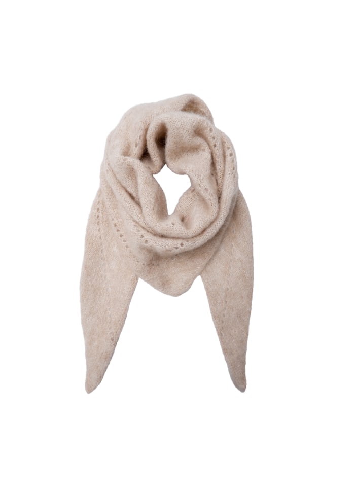 Bcdell knitted mini scarf Lys Beige