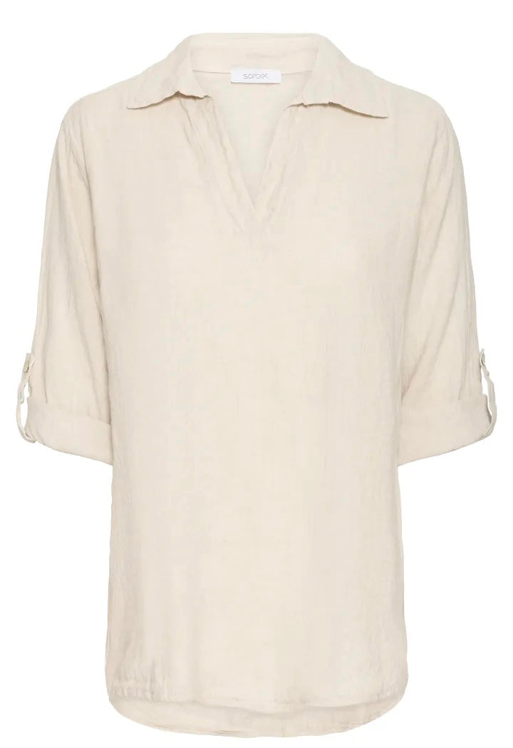 SBFONTANELLE BLOUSE Lys Beige