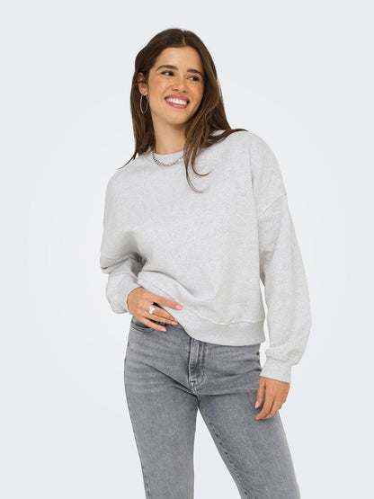 Onldaze L/s Crew Neck Swt Noos Lysegrå