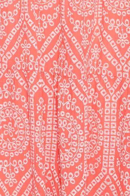 SBALEXA LACE LONG DRESS Living Coral
