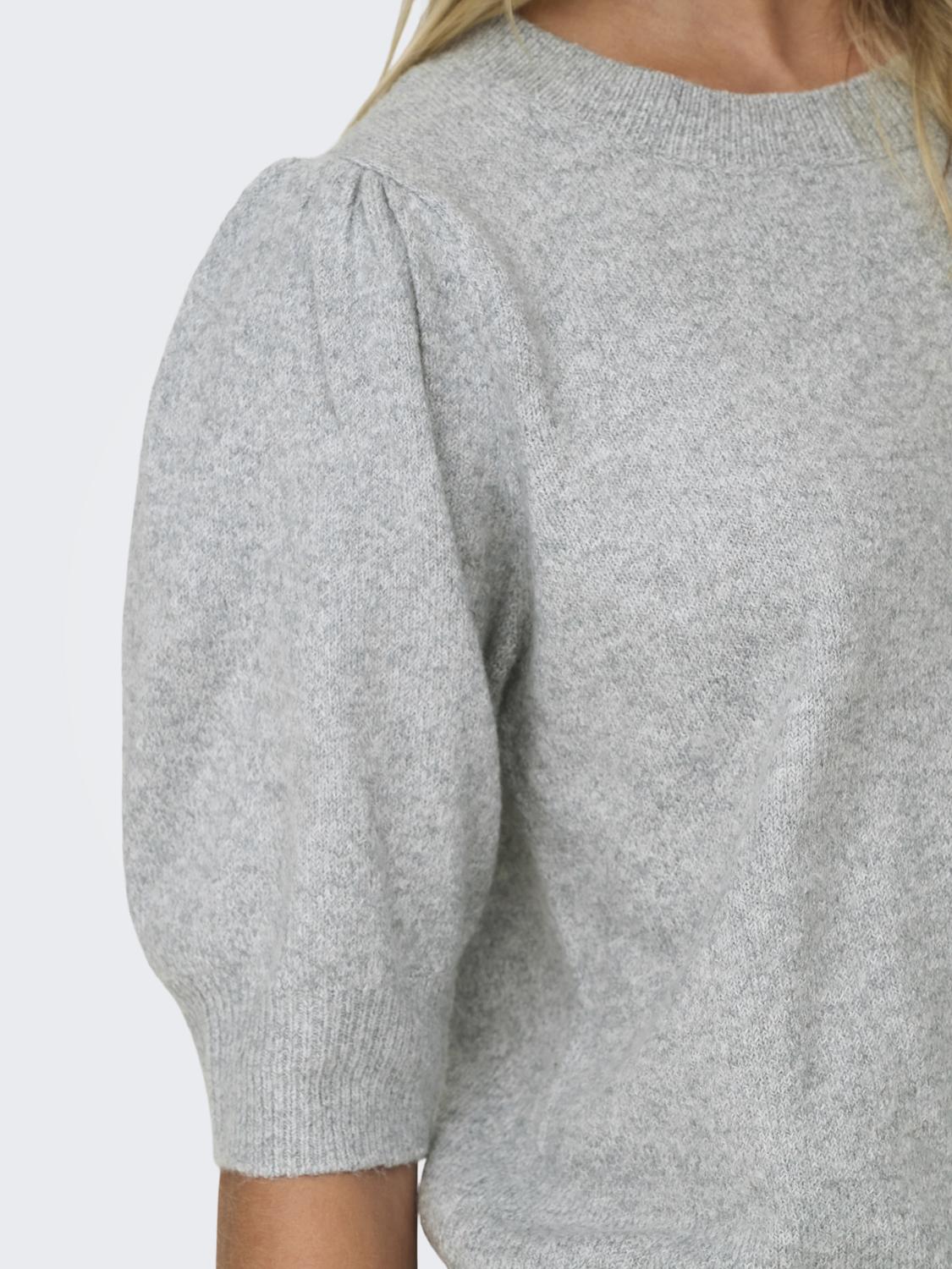 Onlrica Life 2/4 Pullover Knt Noos Lysegrå