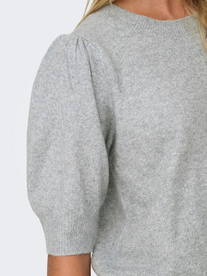 Onlrica Life 2/4 Pullover Knt Noos Lysegrå
