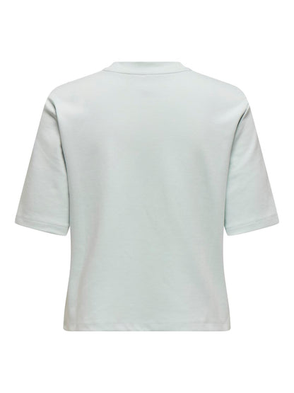 ONLROBBYN LIFE S/S O-NECK TOP BOX JRS Lyseblå