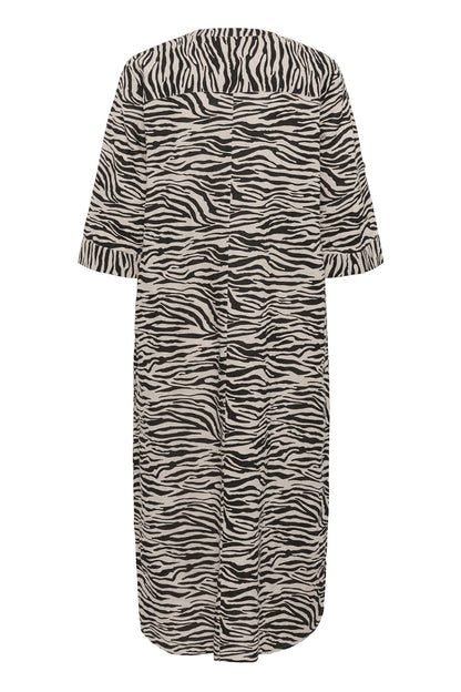CRBellis Caftan Dress Monochrome Animal