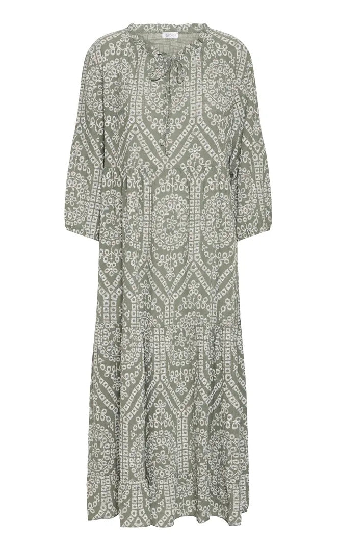 SBALEXA LACE LONG DRESS Grønn