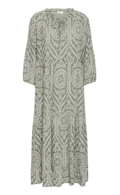 SBALEXA LACE LONG DRESS Grønn