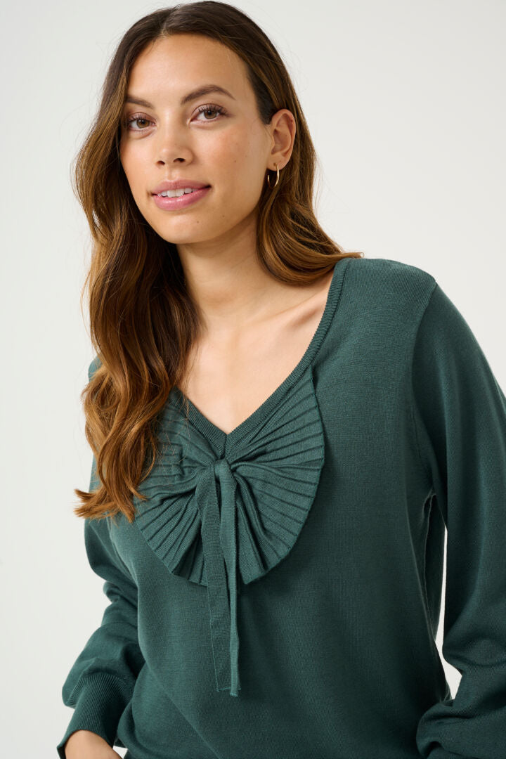 CRVILLEA KNIT PULLOVER Flaskegrønn