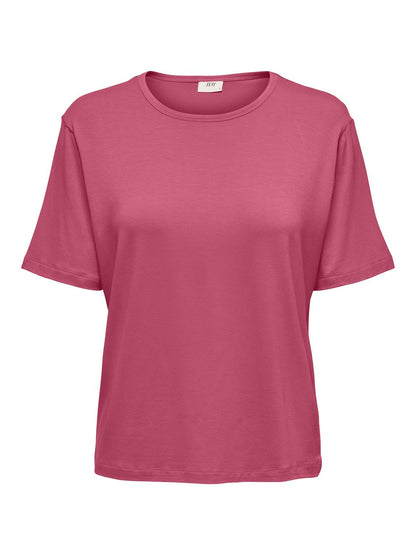 JDYMILA S/S O-NECK TOP JRS Mørkelilla