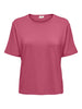 JDYMILA S/S O-NECK TOP JRS Mørkelilla