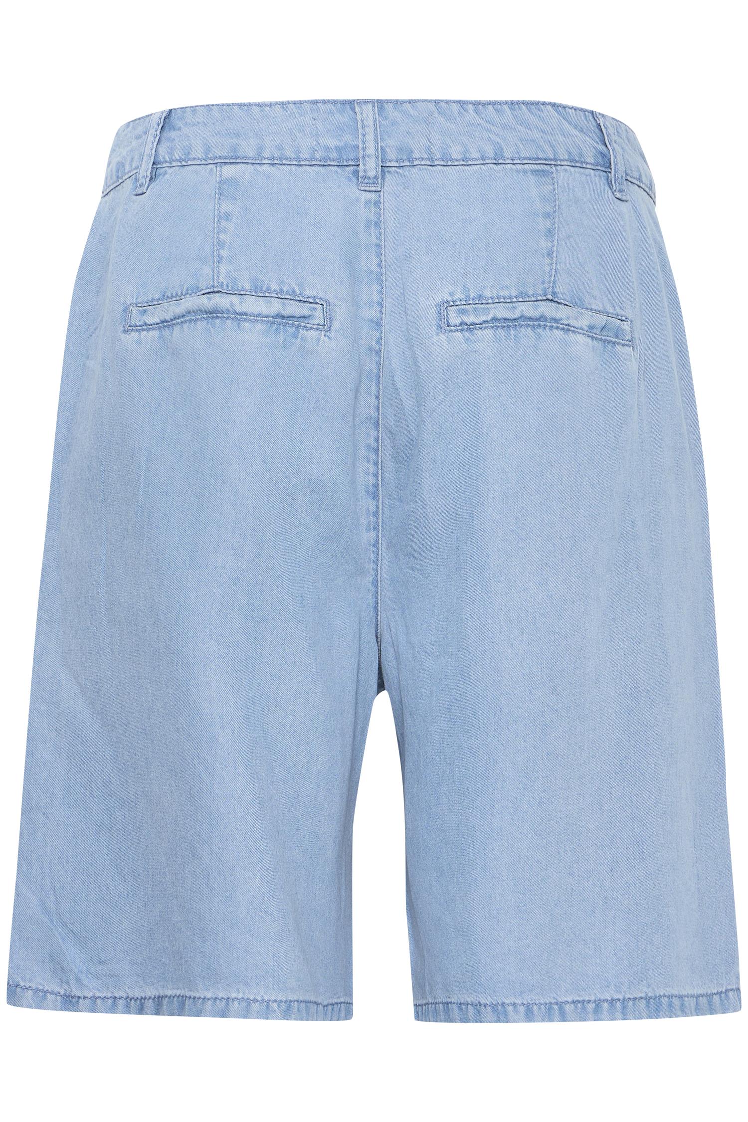 PZBEVERLY Shorts Light Blue Denim