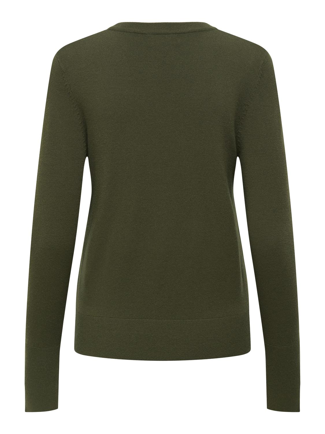 Jdymalou L/s On Button Pullover Knt Noos Mørkegrønn