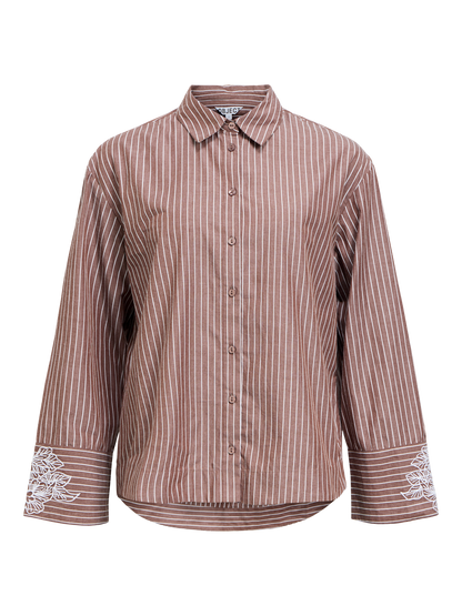 Objadane L/s Re Shirt E Aw Fair 25 Mørkebrun