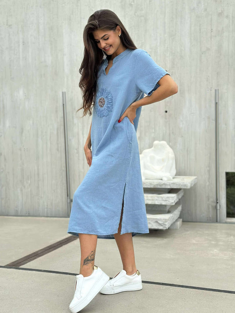 Cleopatra linkjole Jeansblå