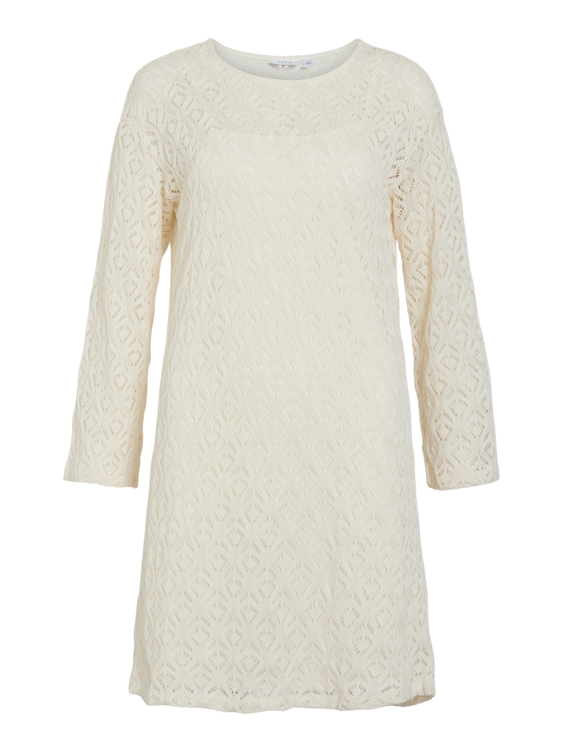 VIZENA O-NECK L/S DRESS Beige