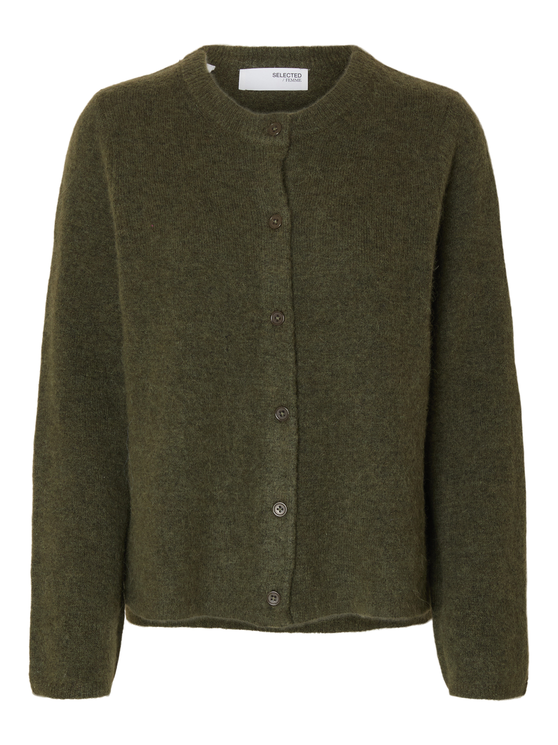 Slflulu New Ls Knit Cardigan Noos Mellomgrønn