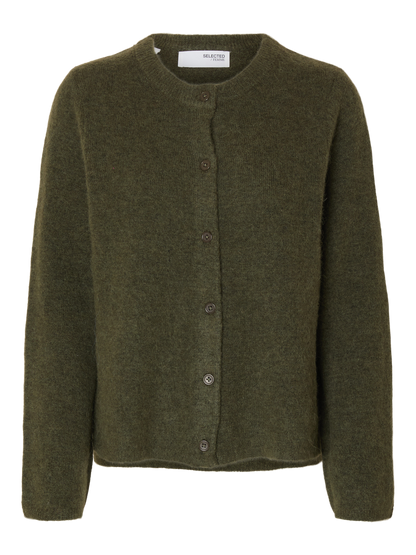 Slflulu New Ls Knit Cardigan Noos Mellomgrønn