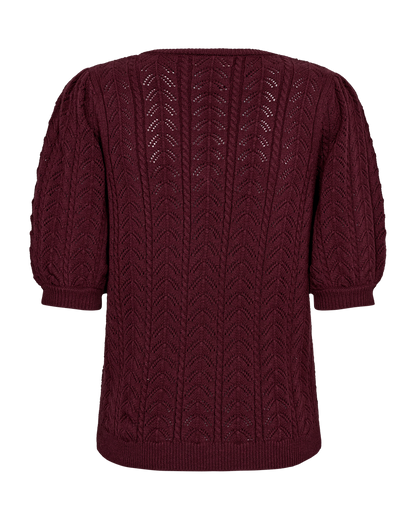 FQCLARRY-PULLOVER Burgunder