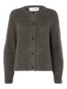 Slflulu Ls Knit Short Cardigan Noos Mellomgrå