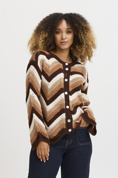 Sbbidiga Knit Cardigan Chocolate Brown