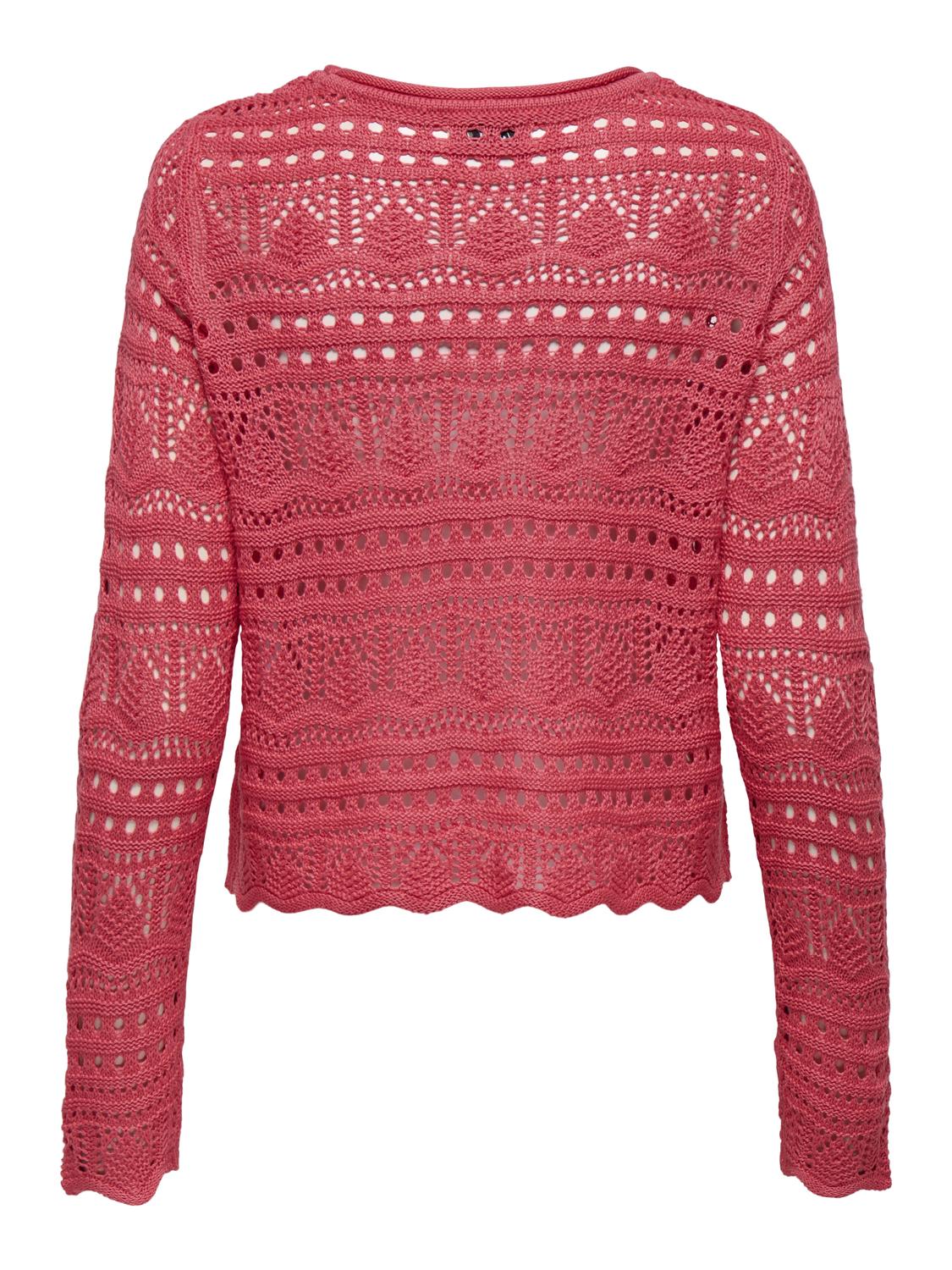 JDYSUN LAY L/S BOATNECK PULLOV. KNT NOOS Mellomrosa