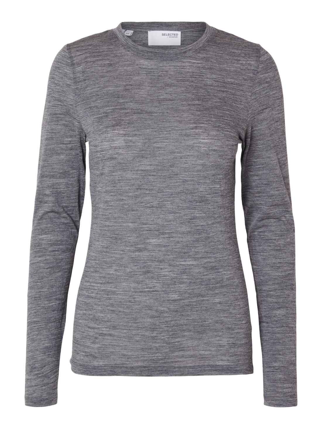 SLFWOLA LS O-NECK NOOS Steel Gray