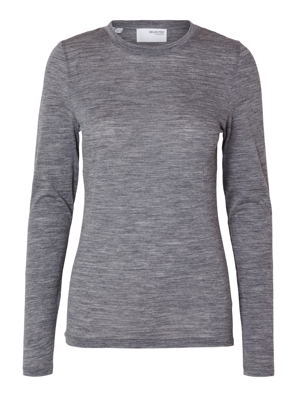 SLFWOLA LS O-NECK NOOS Steel Gray