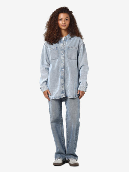 NMALVA L/S DENIM SHACKET AZ352LB NOOS Lyseblå