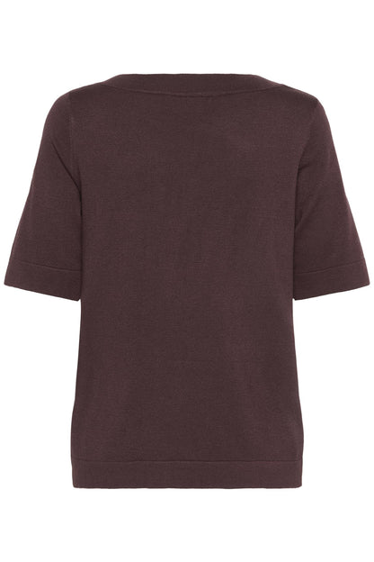 Kalizza Boatneck Solid Pullover Fudge