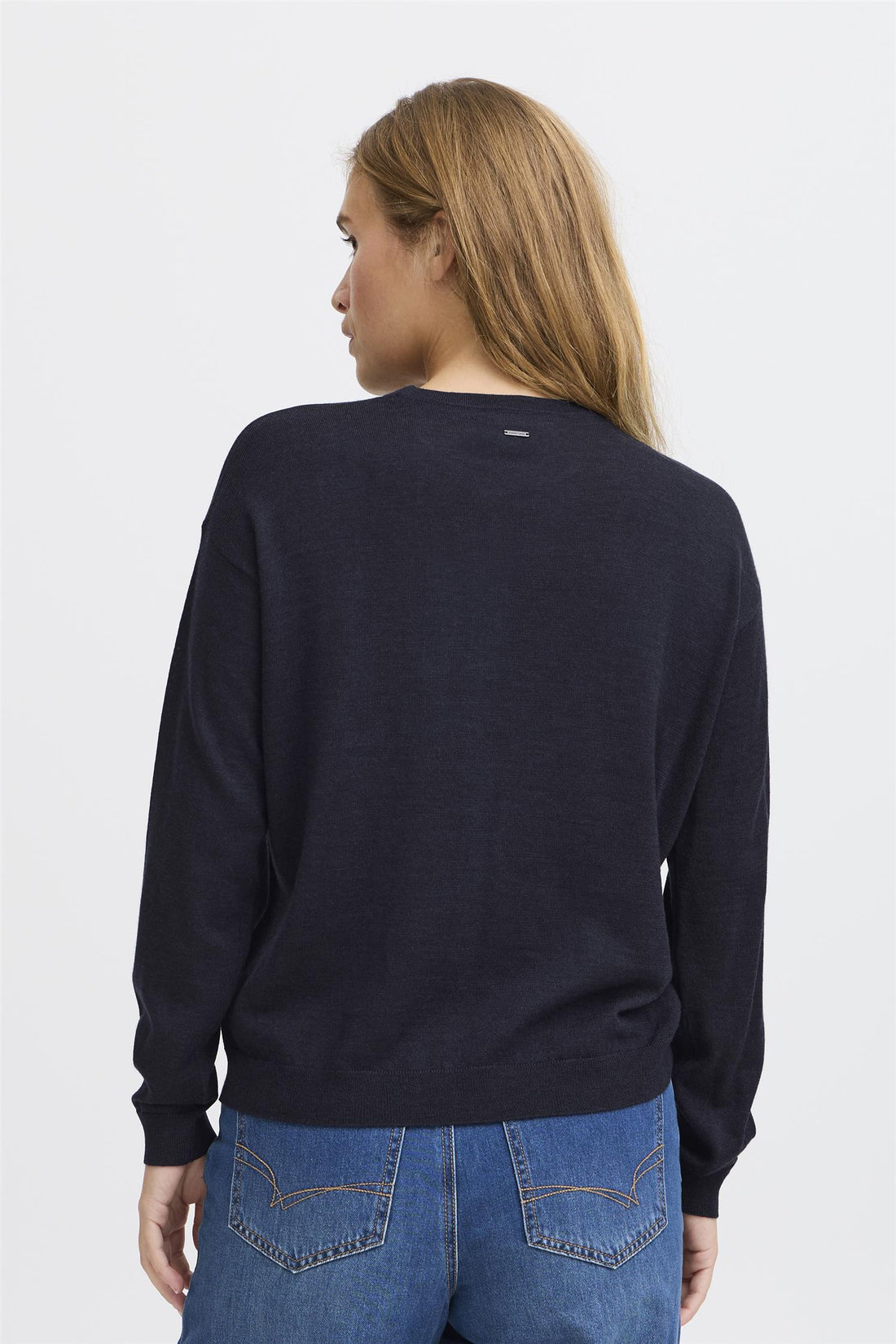 PZSADIE LS Oversized Pullover Marine