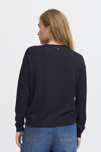 PZSADIE LS Oversized Pullover Marine