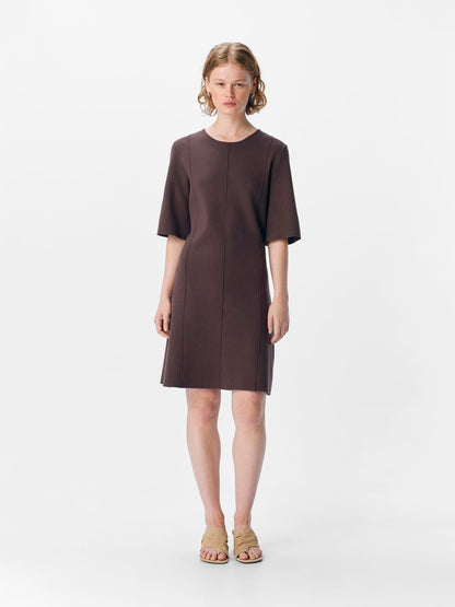 Objreynard 2/4 Re Short Dress Noos Mørkebrun