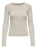 Onlcarlotta L/s Top Noos Jrs Lysegrå