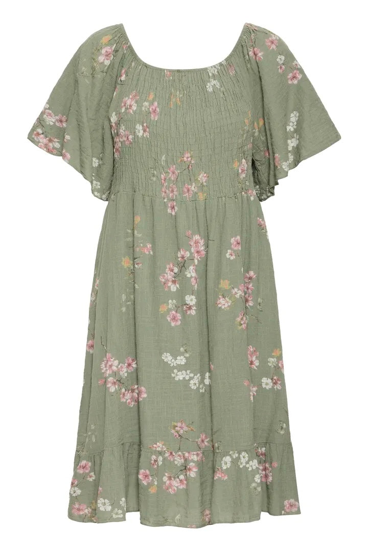 SBALEXA NF SHORT DRESS Dusty Olive