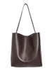 Objgael Pu Shopper Rep Mørkebrun