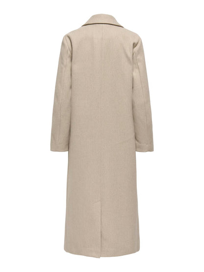 JDYVIOLA X-LONG COAT OTW HAB Lysebrun