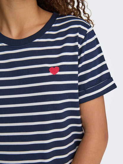 JDYIVY NEW S/S AOP SWEAT DRESS JRS ATK Mørkeblå