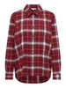 Onlwren Check Shirt Wvn Mørkerød