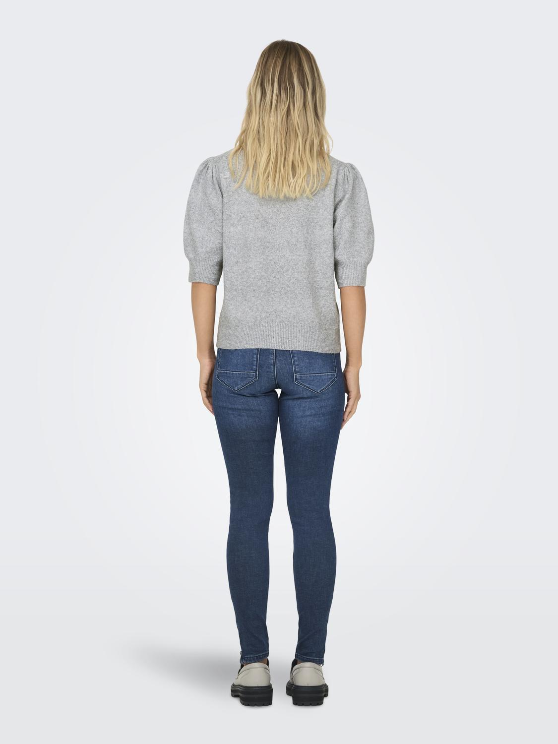 Onlrica Life 2/4 Pullover Knt Noos Lysegrå