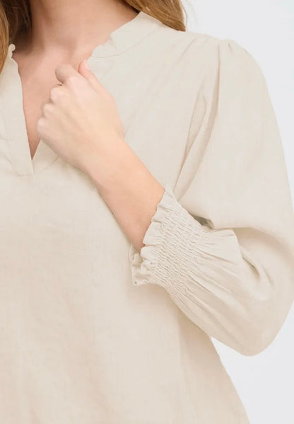 PZLUCA 3/4 sl.blouse Beige