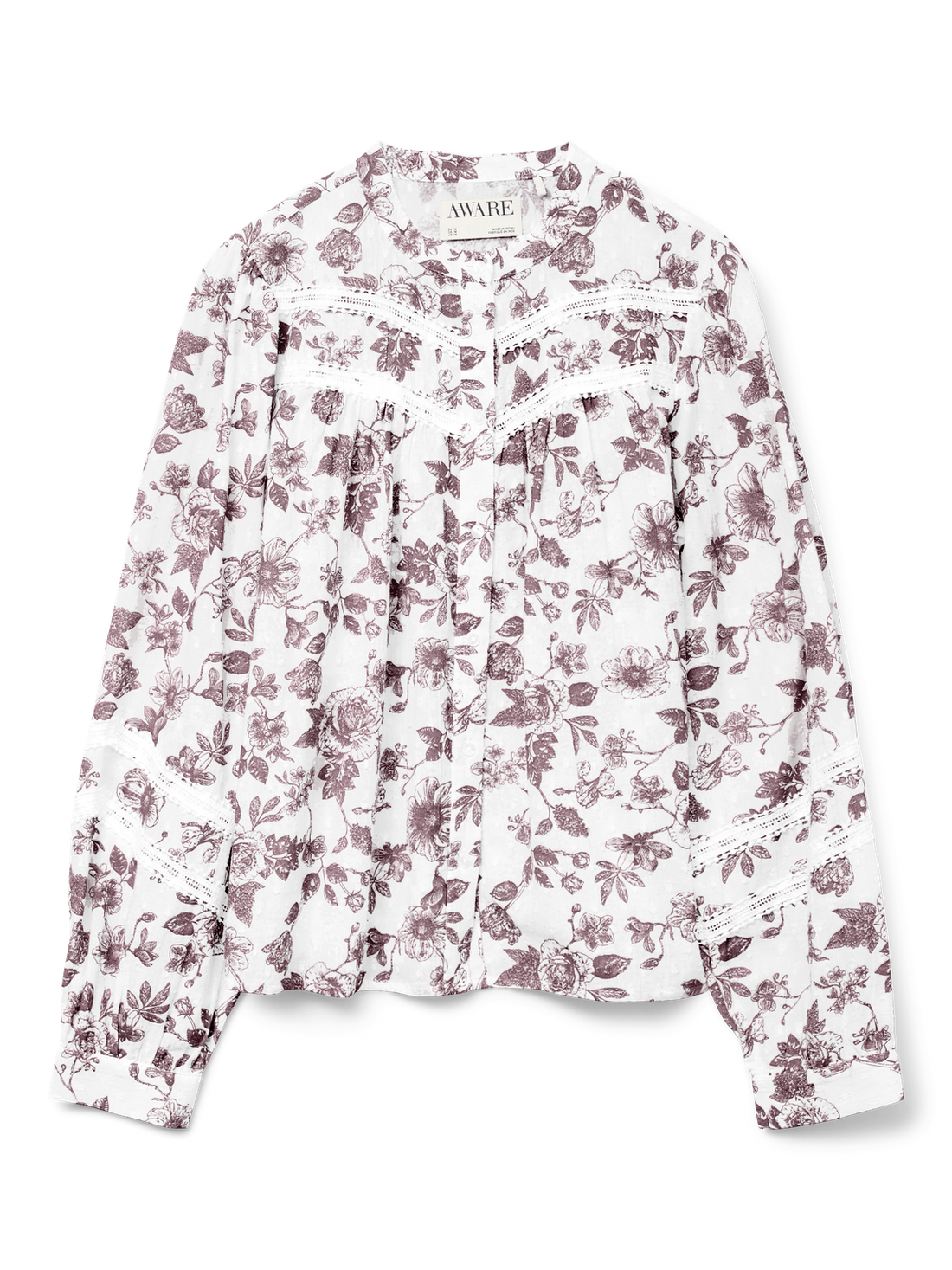 Awharmony Ls Shirt Mørkerosa