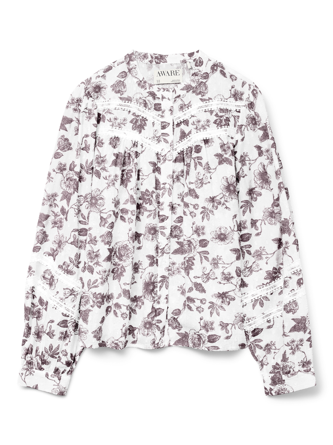 Awharmony Ls Shirt Mørkerosa