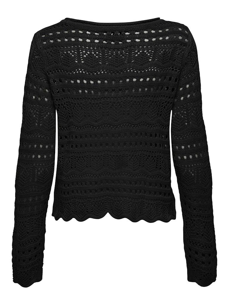 JDYSUN LAY L/S BOATNECK PULLOV. KNT NOOS Sort