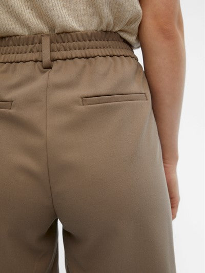 OBJLISA MW WIDE SHORTS Beige